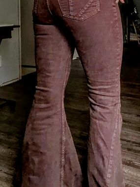 REVICE Plum-Brown Flared Jeans